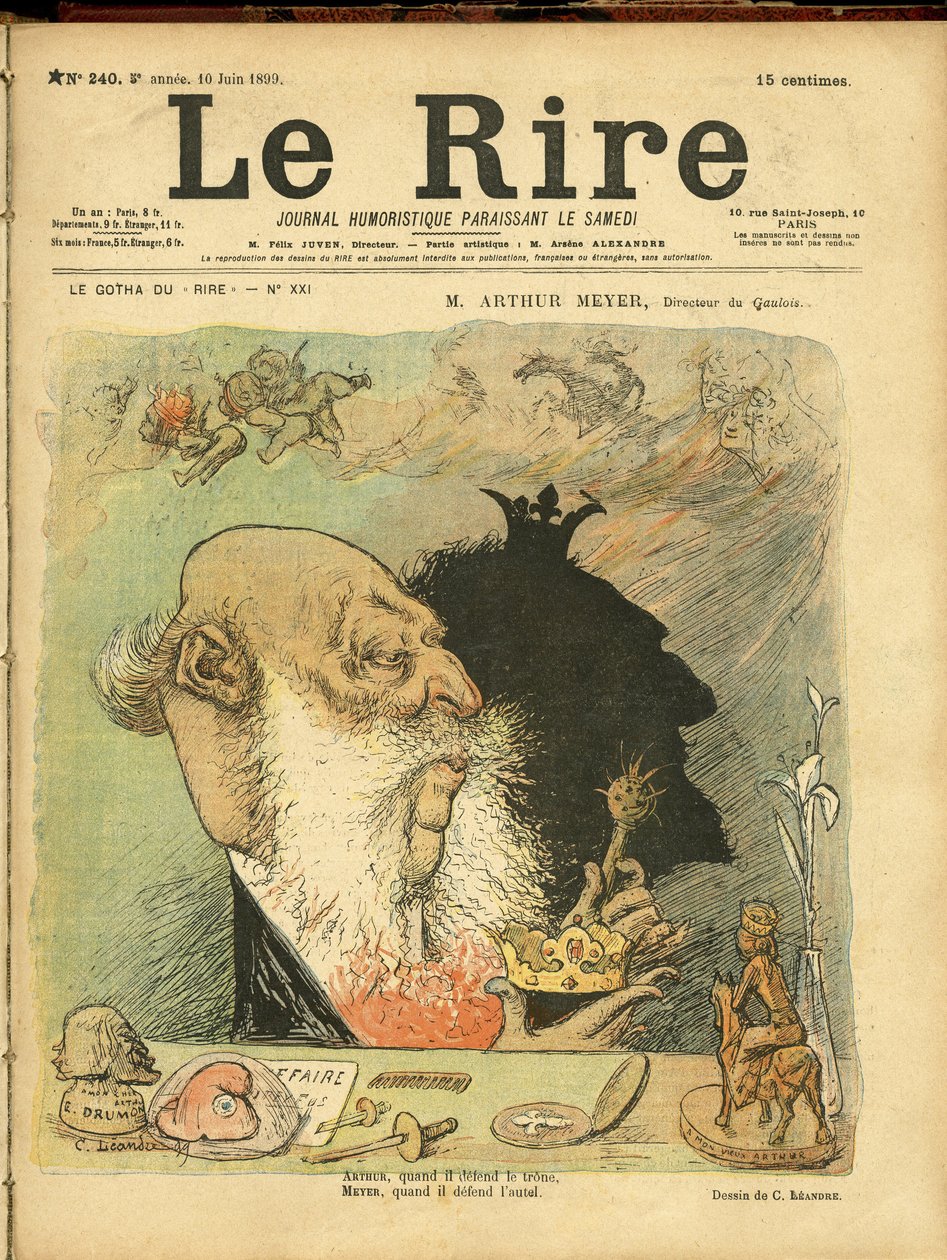 Charles Leandre (1862-1934) illusztrációja a Le Rire borítójához, 240. sz. alkotó: Charles Leandre