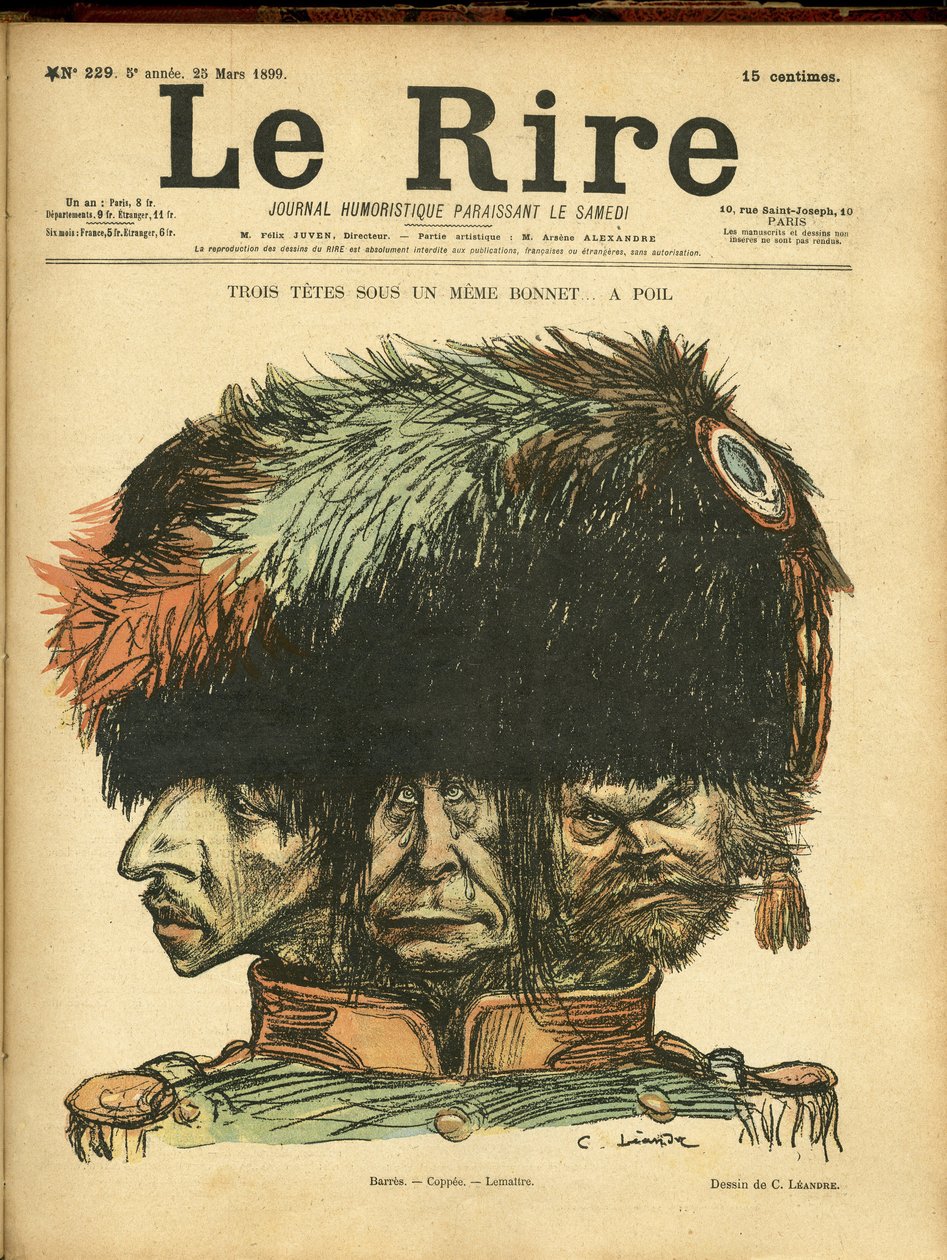 Charles Leandre (1862-1934) illusztrációja a Le Rire borítójára alkotó: Charles Leandre