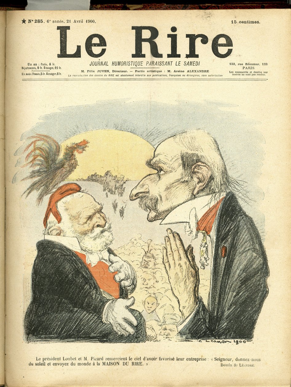Charles Leandre (1862-1934) illusztrációja a Le Rire borítójára alkotó: Charles Leandre
