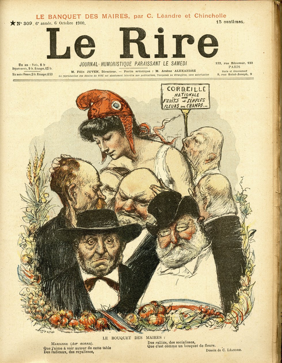 Charles Leandre (1862-1934) illusztrációja a Le Rire borítójára alkotó: Charles Leandre