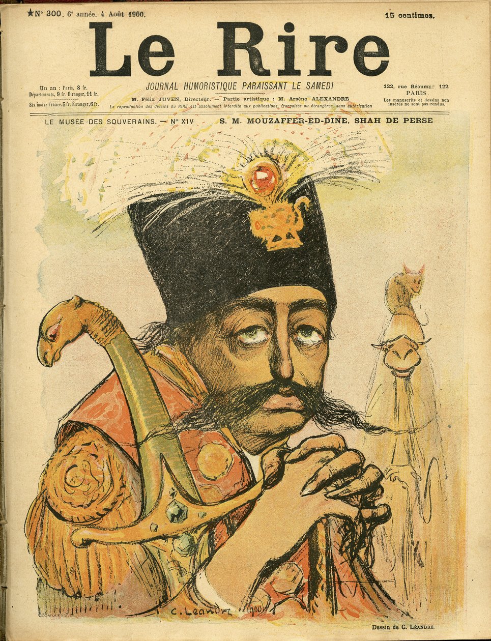 Charles Leandre (1862-1934) illusztrációja a Le Rire borítójára alkotó: Charles Leandre