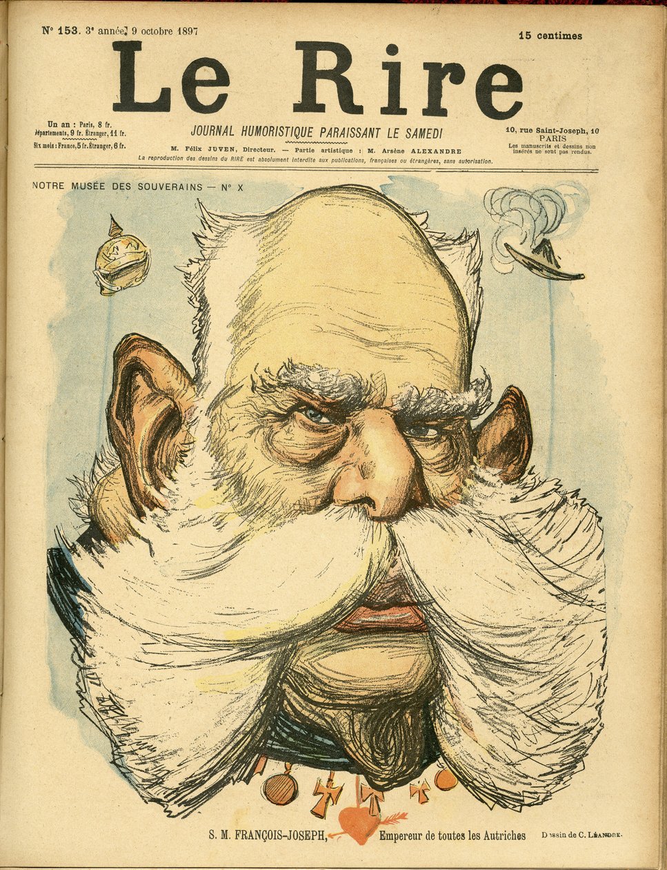 Charles Leandre (1862-1934) illusztrációja a Le Rire borítójára alkotó: Charles Leandre
