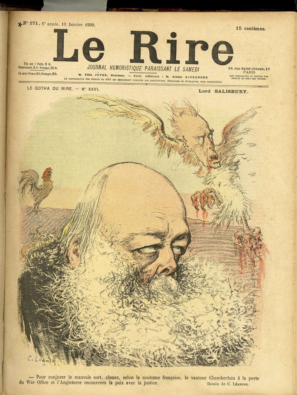 Charles Leandre (1862-1934) illusztrációja a Le Rire borítójára alkotó: Charles Leandre