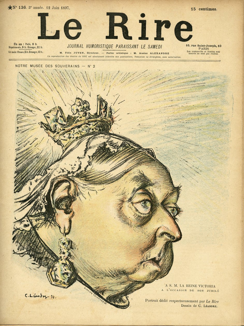 Charles Leandre (1862-1934) illusztrációja a Le Rire borítójára alkotó: Charles Leandre