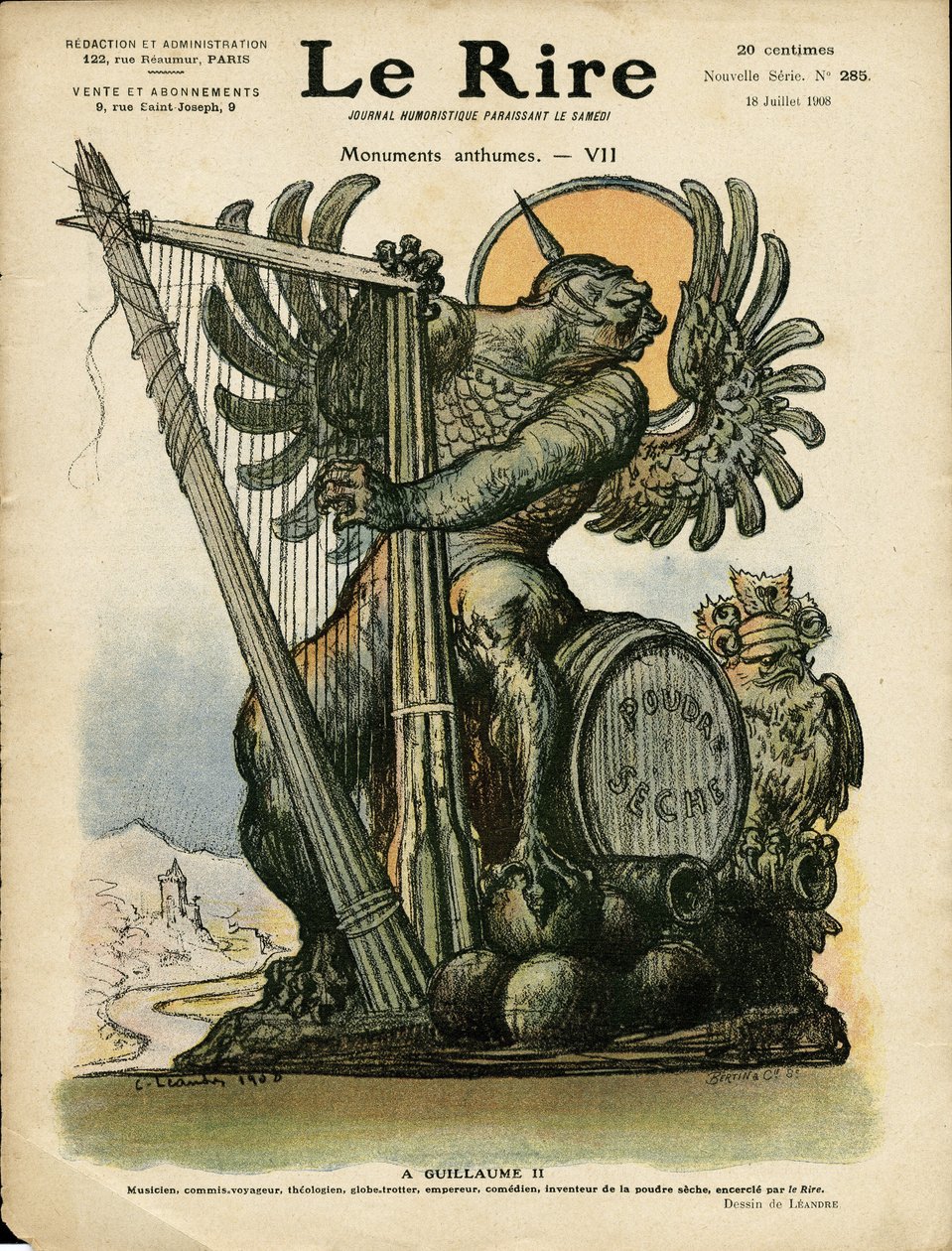 Charles Leandre (1862-1934) illusztrációja a Le Rire borítójára alkotó: Charles Leandre