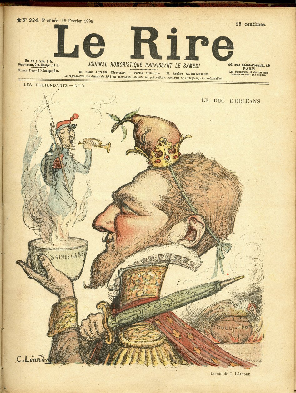 Charles Leandre (1862-1934) illusztrációja a Le Rire borítójára alkotó: Charles Leandre