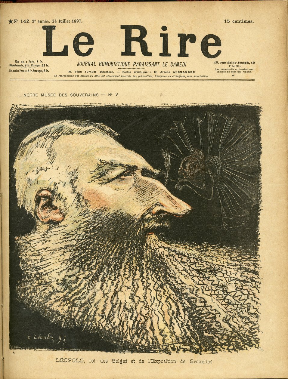 Charles Leandre (1862-1934) illusztrációja a Le Rire borítójára alkotó: Charles Leandre