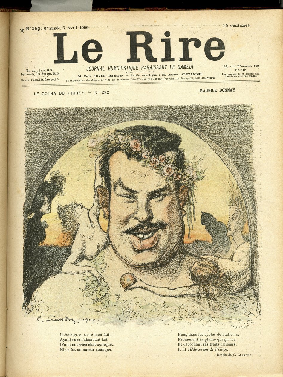 Charles Leandre (1862-1934) illusztrációja a Le Rire borítójára alkotó: Charles Leandre