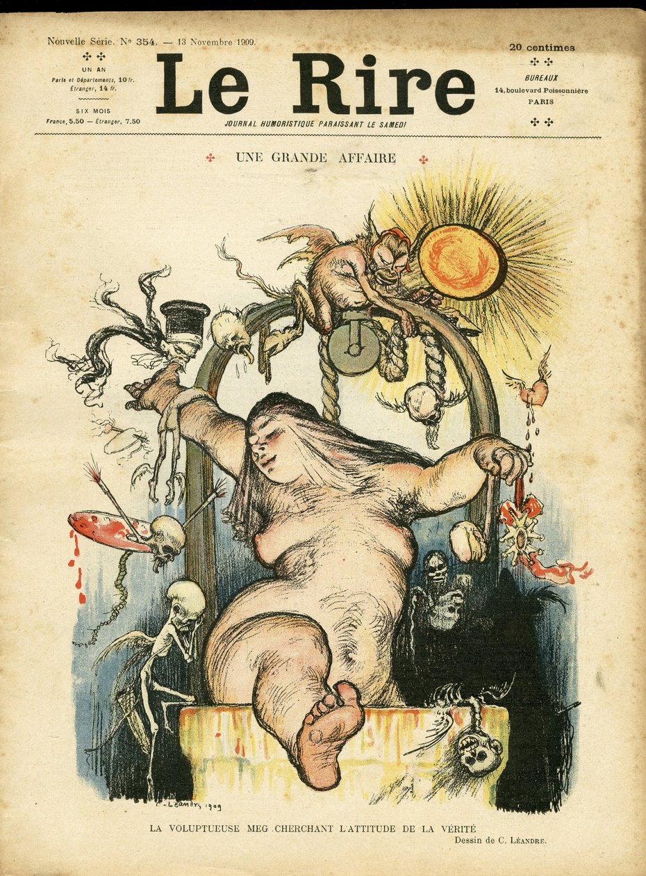 Charles Leandre (1862-1934) illusztrációja a Le Rire borítójára alkotó: Charles Leandre