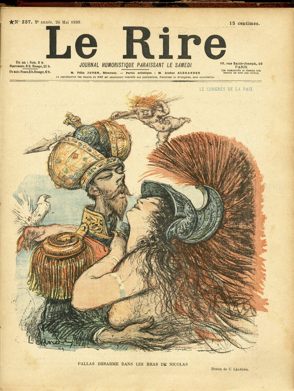 Charles Leandre (1862-1934) illusztrációja a Le Rire borítójára alkotó: Charles Leandre