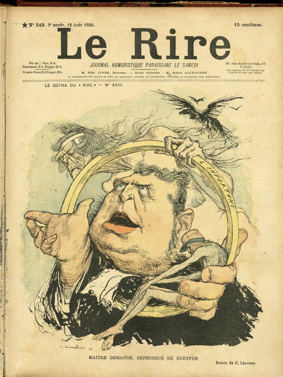 Charles Leandre (1862-1934) illusztrációja a Le Rire borítójára alkotó: Charles Leandre