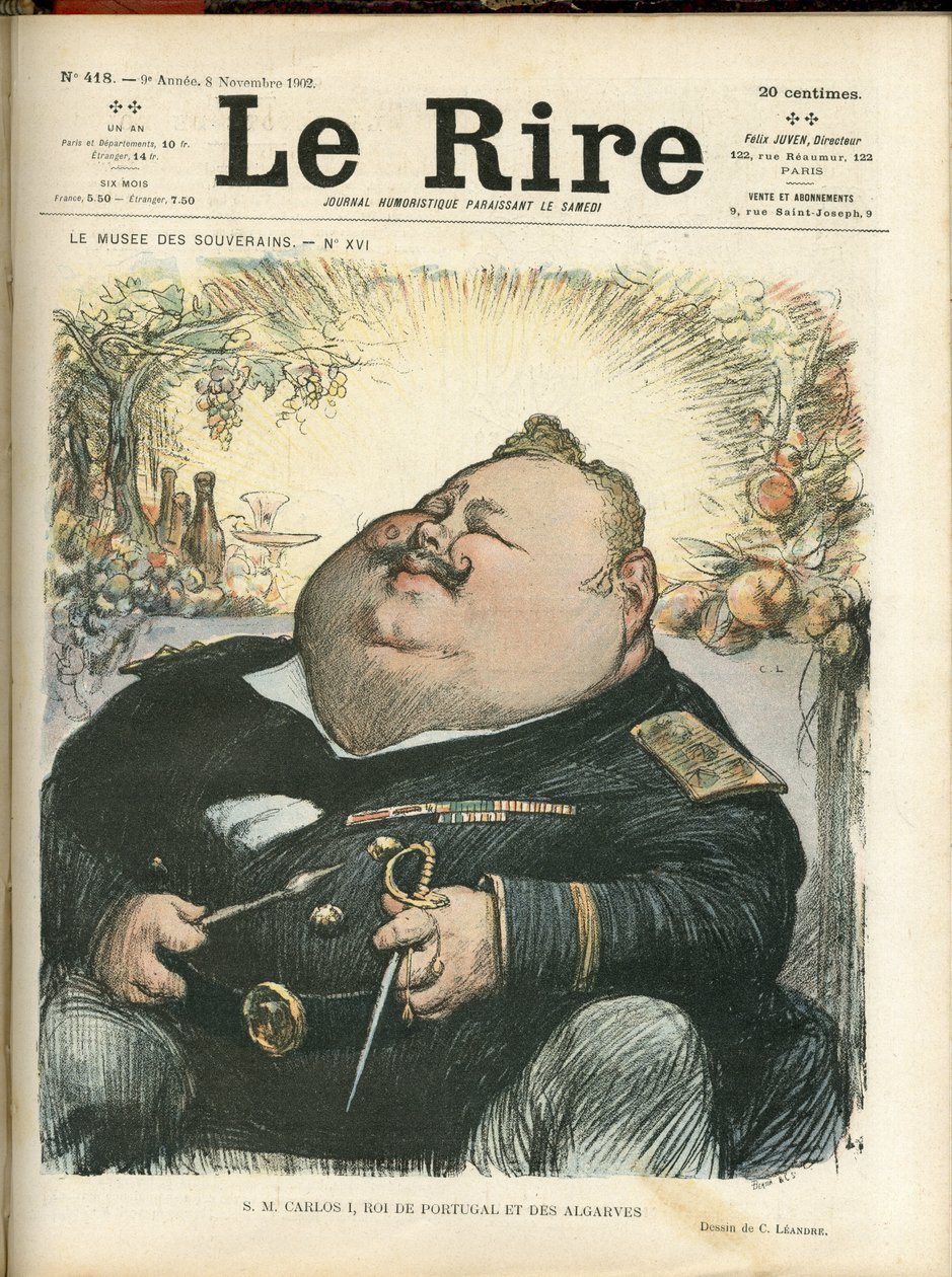 Charles Leandre (1862-1934) illusztrációja a Le Rire borítójára, 418. sz. alkotó: Charles Leandre