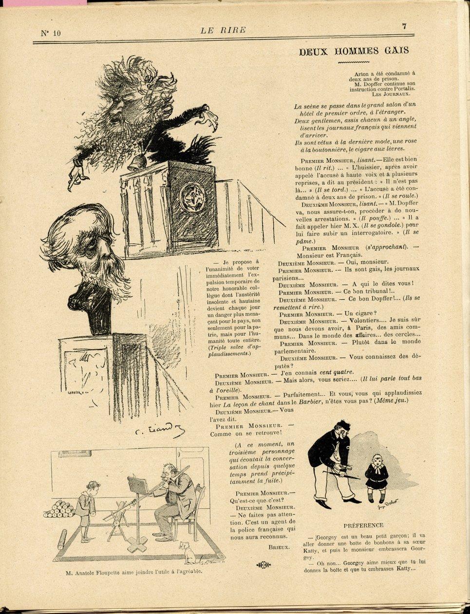 Charles Leandre (1862-1934) illusztrációja a Le Rire-ben alkotó: Charles Leandre
