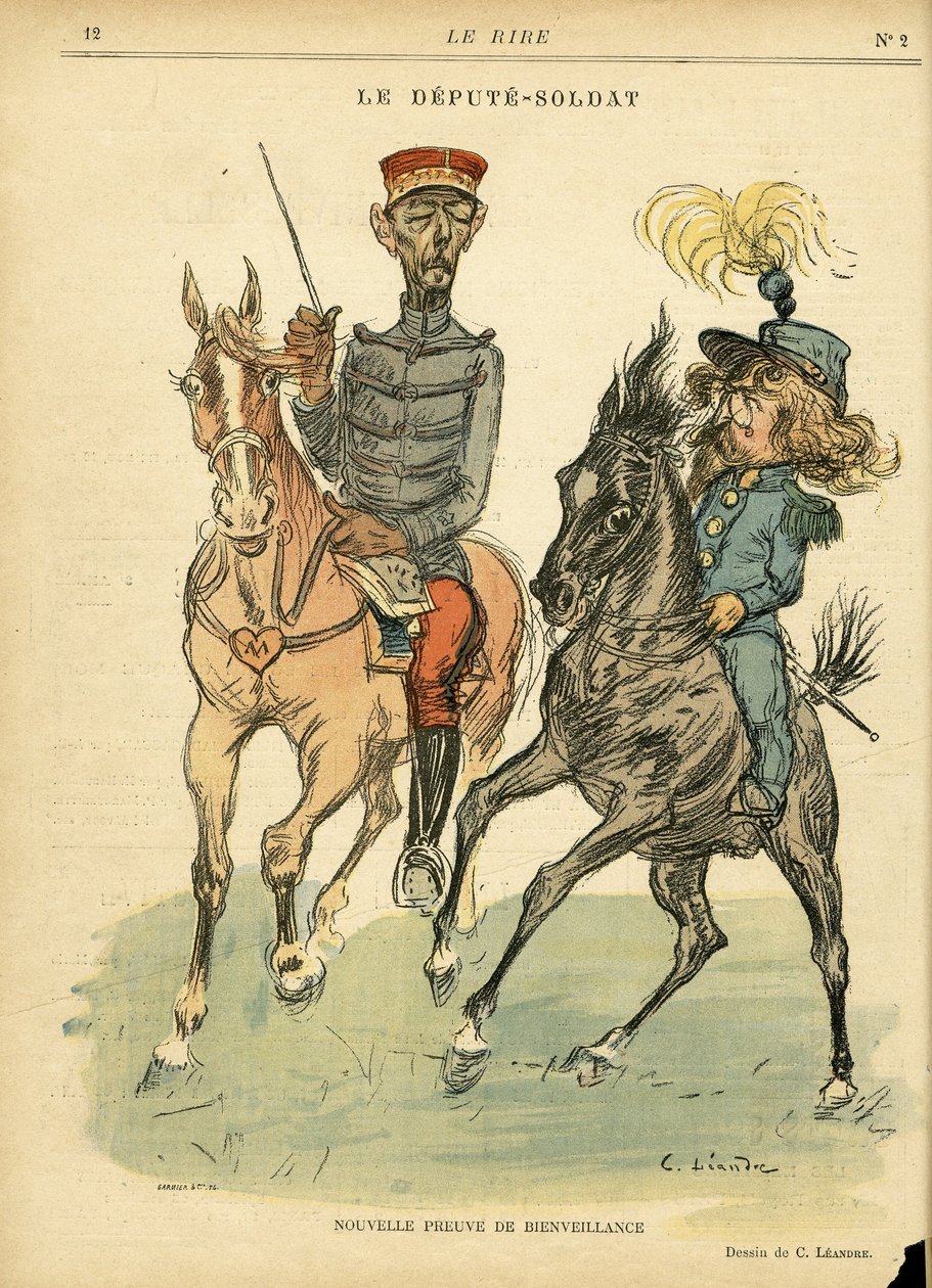 Charles Leandre (1862-1934) illusztrációja a Le Rire-ben alkotó: Charles Leandre