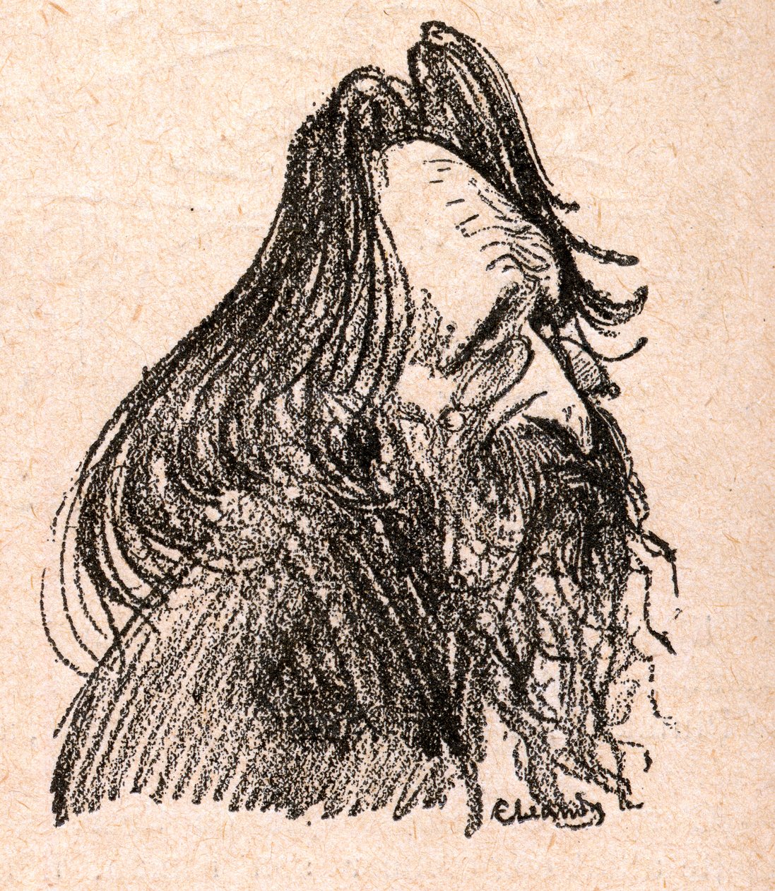 Jules Guesde (1845-1922) francia politikus – Paul Bosq „Kedves Uralkodónk” című metszete – Charles Leandre (1862-1934) illusztrációja 1898. alkotó: Charles Leandre