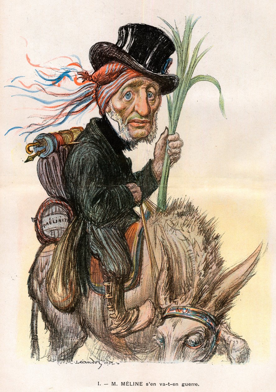Jules Meline (1838-1925), francia politikus, mezőgazdasági miniszter – Charles Leandre (1862-1934) rajzfilmje a „Le Rire”-ben, 1902. április 12-én. alkotó: Charles Leandre