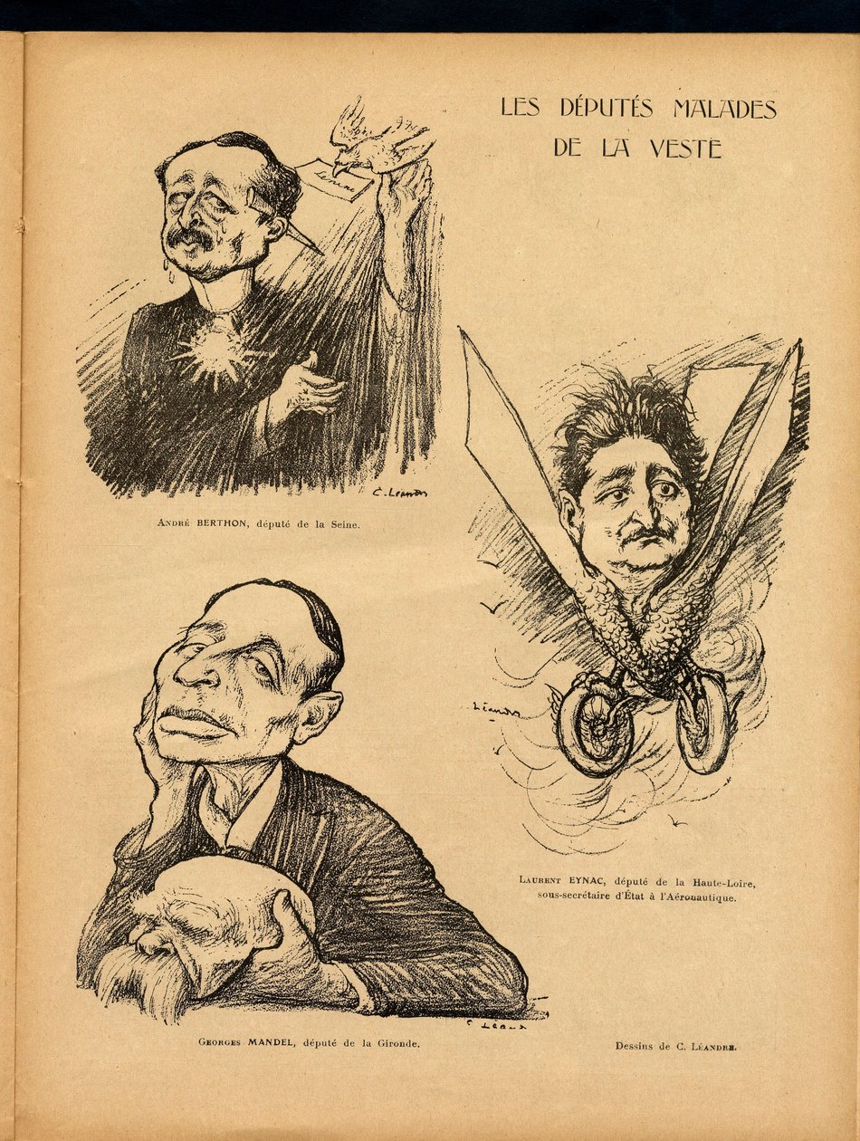 Az olvasott, szatirikus színekben alkotó: Charles Leandre