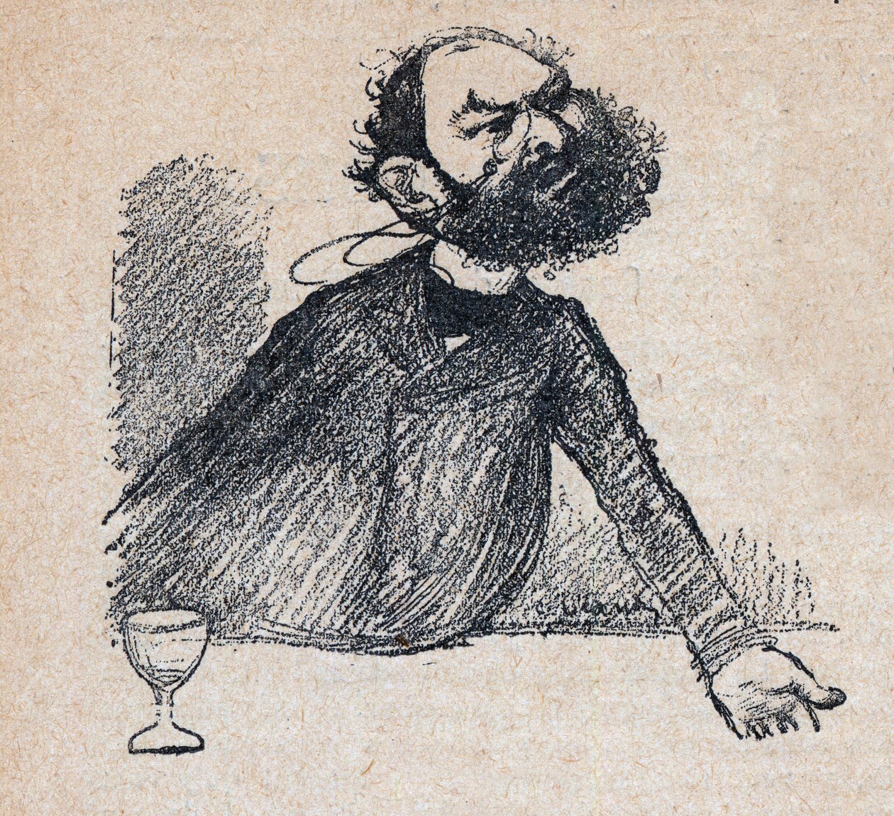 Leon Bourgeois (1851-1925) francia államférfi - metszet Paul Bosq „Kedves Urunk” című könyvébe - Charles Leandre (1862-1934) illusztrációja, 1898 - alkotó: Charles Leandre
