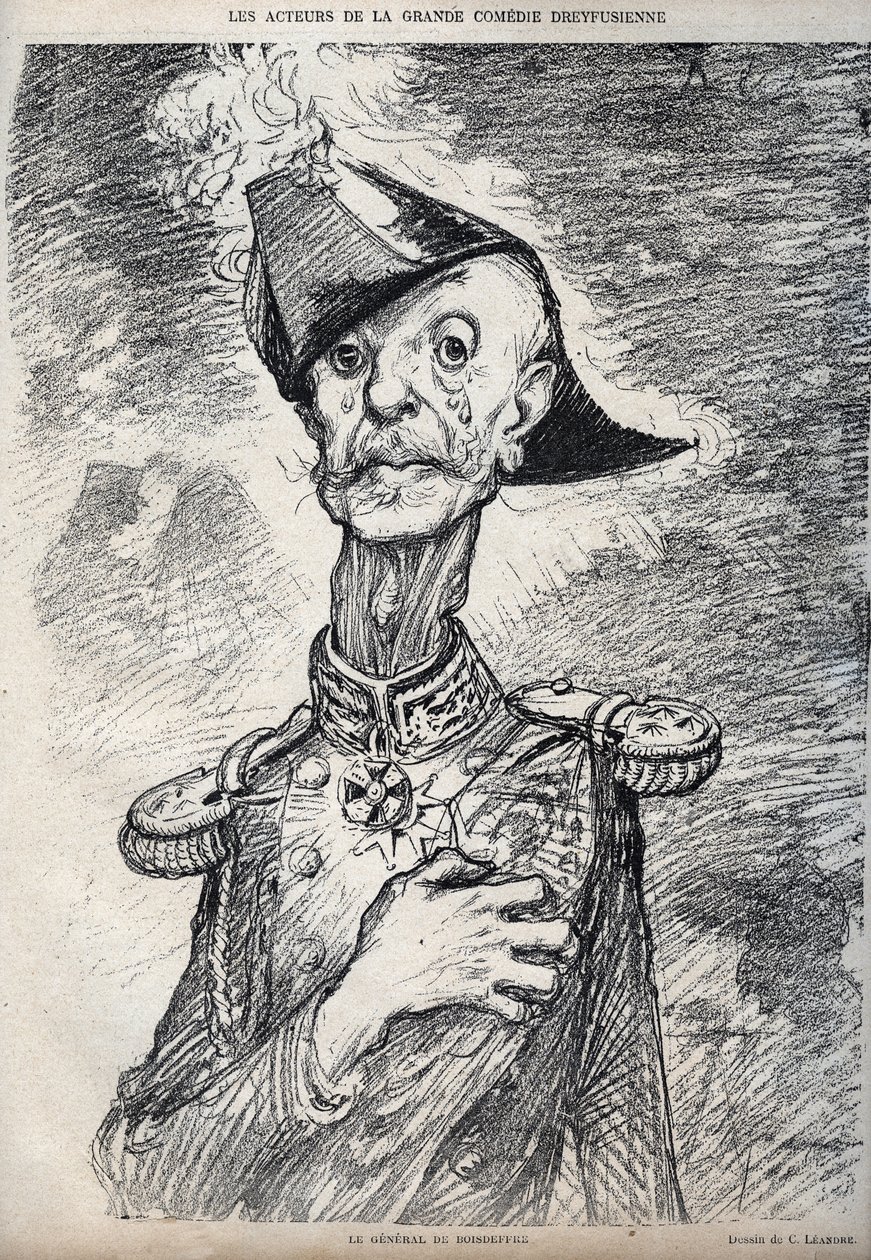 A nagy Dreyfuss-vígjáték szereplői - Raoul Le Mouton de Boisdeffre (De Boisdeffre tábornok) portréja (1839-1919), francia katonaság - Charles Leandre (1862-1934) rajzfilmje a „Le Rire”-ben” 1898 alkotó: Charles Leandre