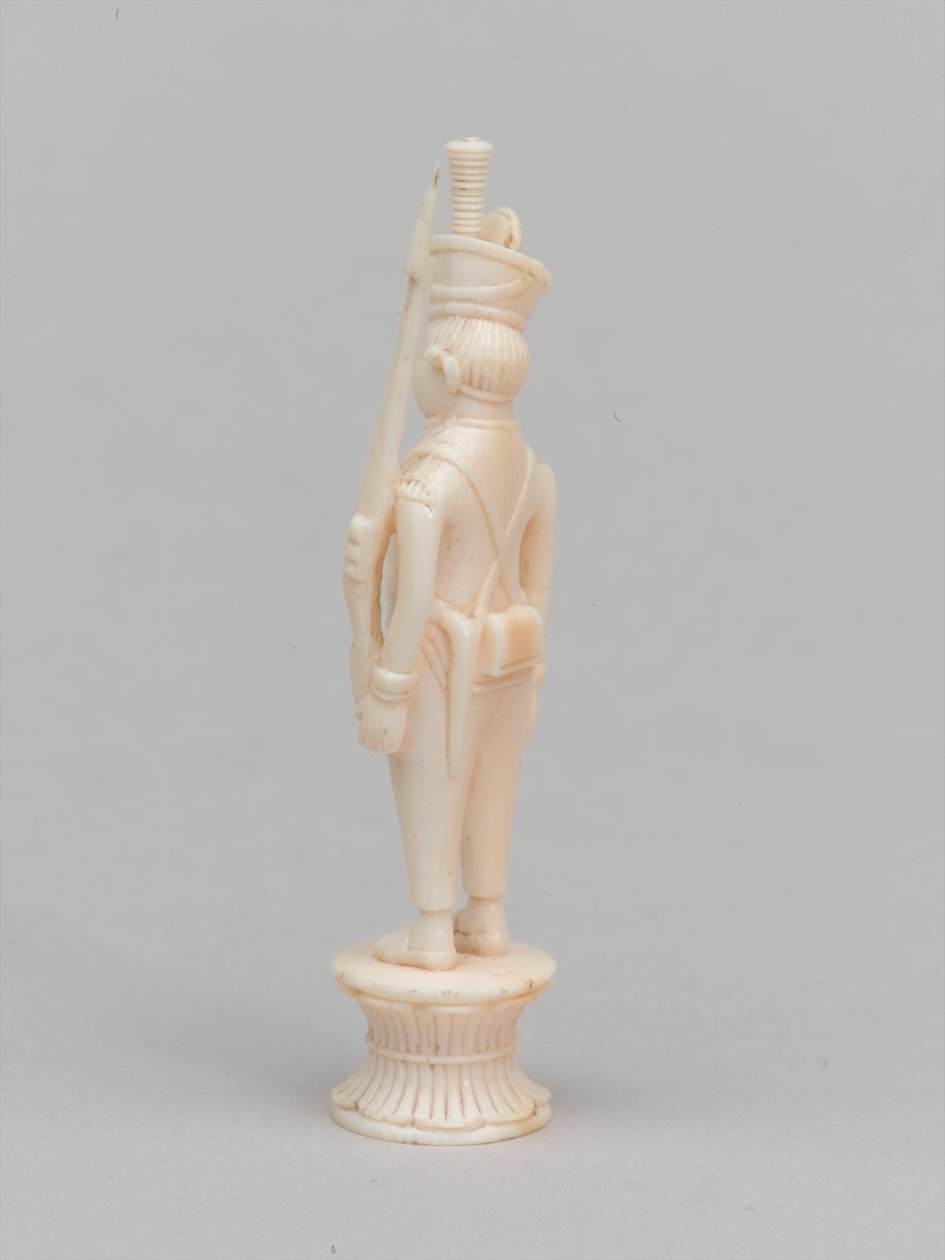 Fehér gyalog, sakkfigura, India, 1820 körül alkotó: Charles Leandre