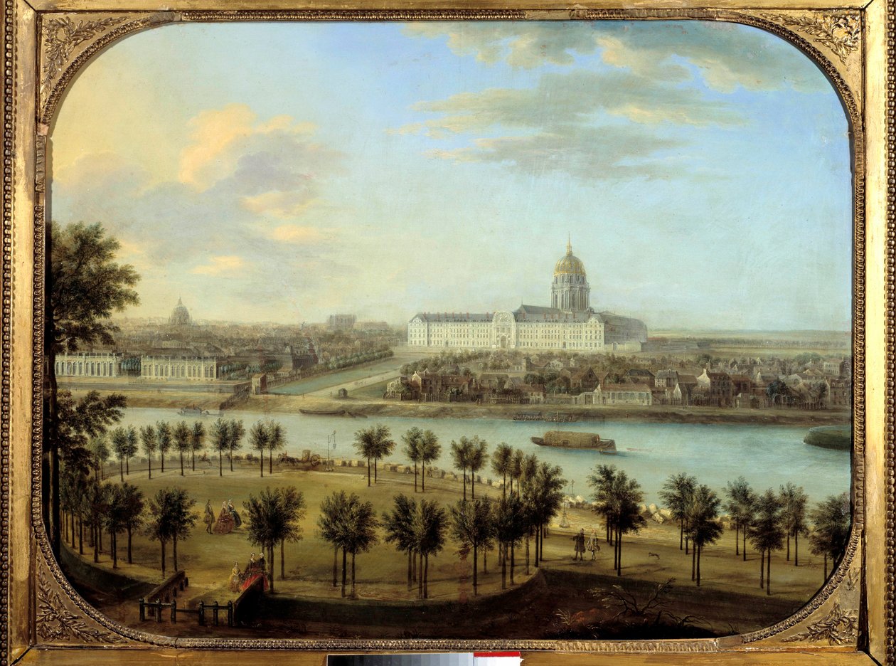A Les Invalides a párizsi Cours la Reine-ból látható Charles Grevenbrock (? -1758) festménye. 1738. 0,69 x 0,9 m Párizs, Carnavalet Múzeum alkotó: Charles Leopold Grevenbroeck