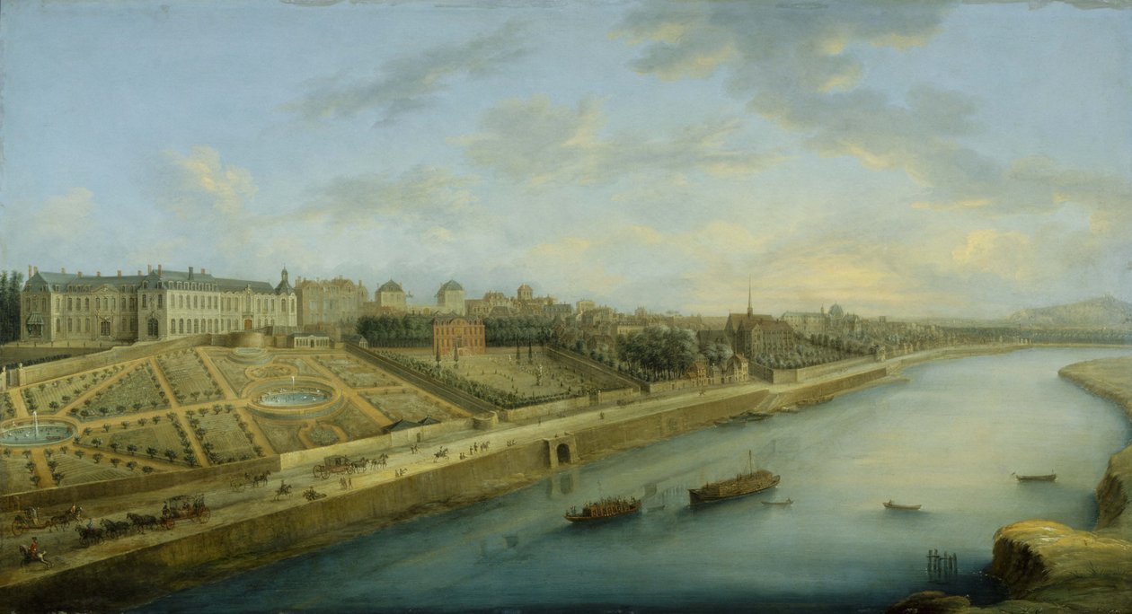 Passy és Chaillot Grenelle felől nézve, 1743 körül (festmény) alkotó: Charles Leopold Grevenbroeck