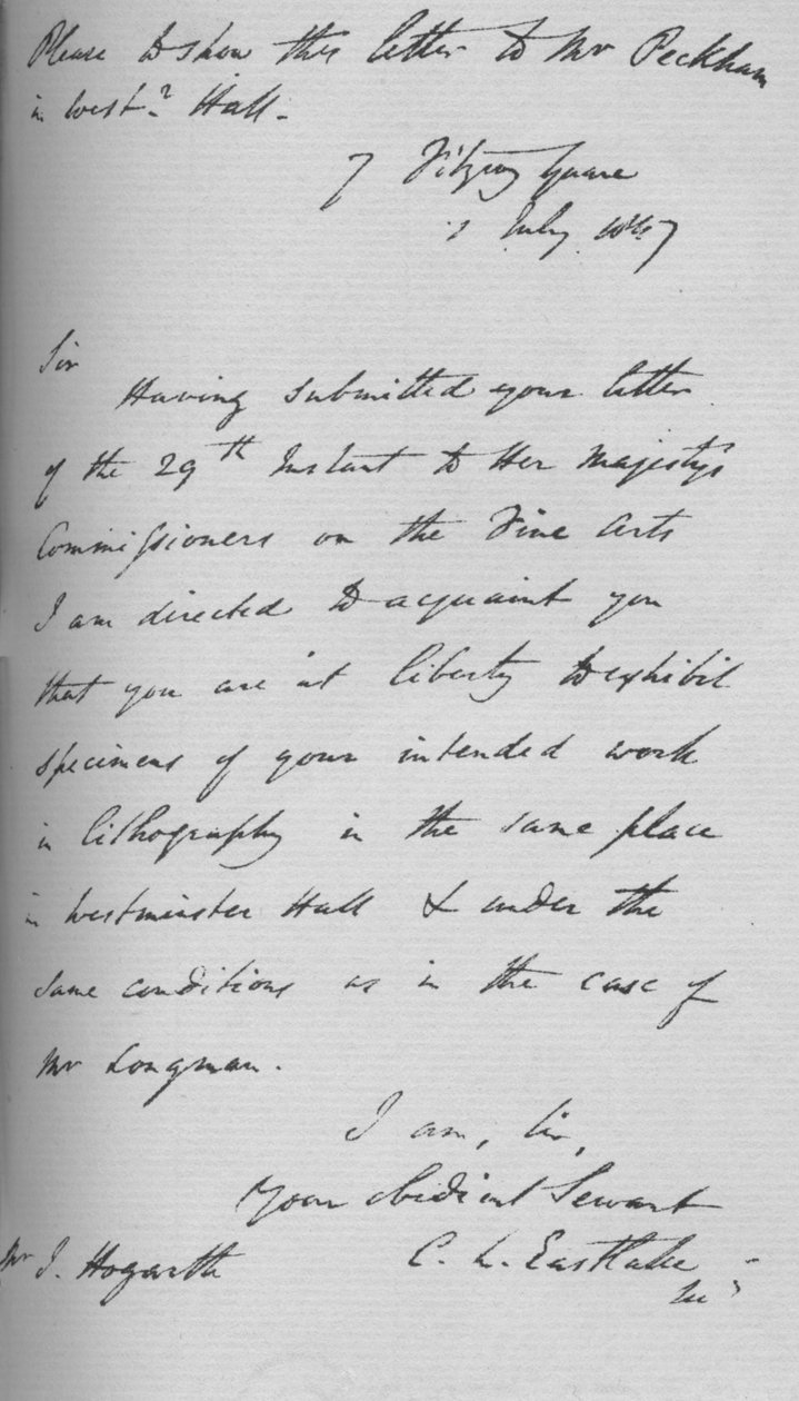 Charles Lock Eastlake levele, 1847 1904 alkotó: Charles Lock Eastlake