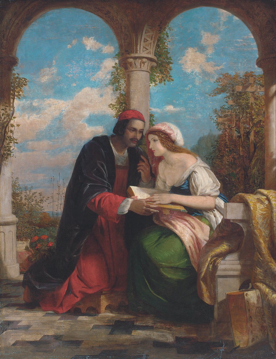 Abelard és Heloise a teraszon alkotó: Charles Lock Eastlake