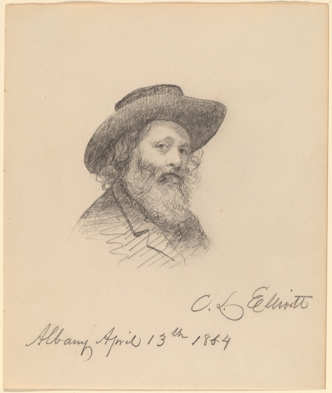 Asa W. Twitchell művész portréja alkotó: Charles Loring Elliott