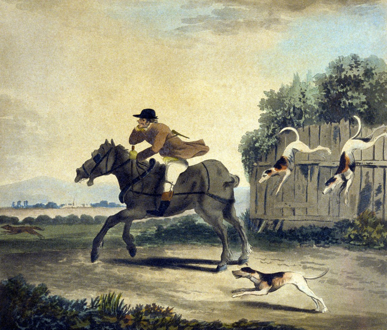 A csapat elülső lova, a Pytchley-vadászatból, F. Dukes (1745-1812) metszete alkotó: Charles Lorraine (after) Smith