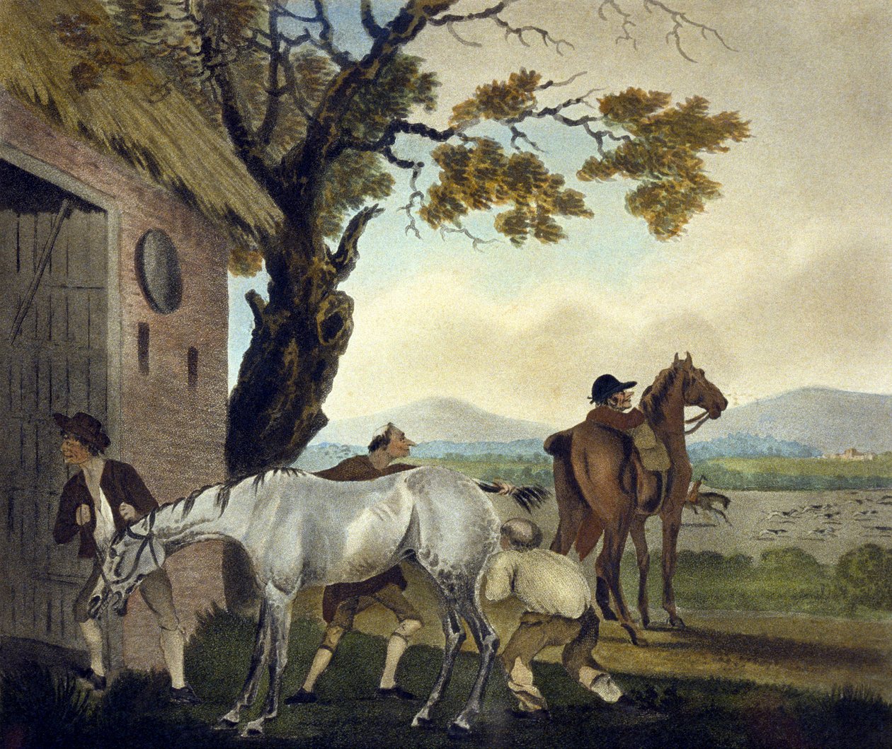 A trükk a Pytchley-vadászatból, F. Jukes (1745-1812) metszetében alkotó: Charles Lorraine (after) Smith