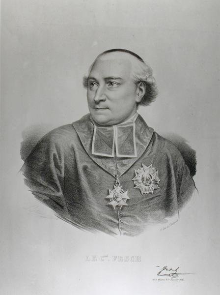 Joseph Fesch bíboros (1763-1839) portréja, amelyet Francois Seraphin Delpech (1778-1825) vésett (metszet) (f/w fotó) alkotó: Charles Louis (after) Bazin
