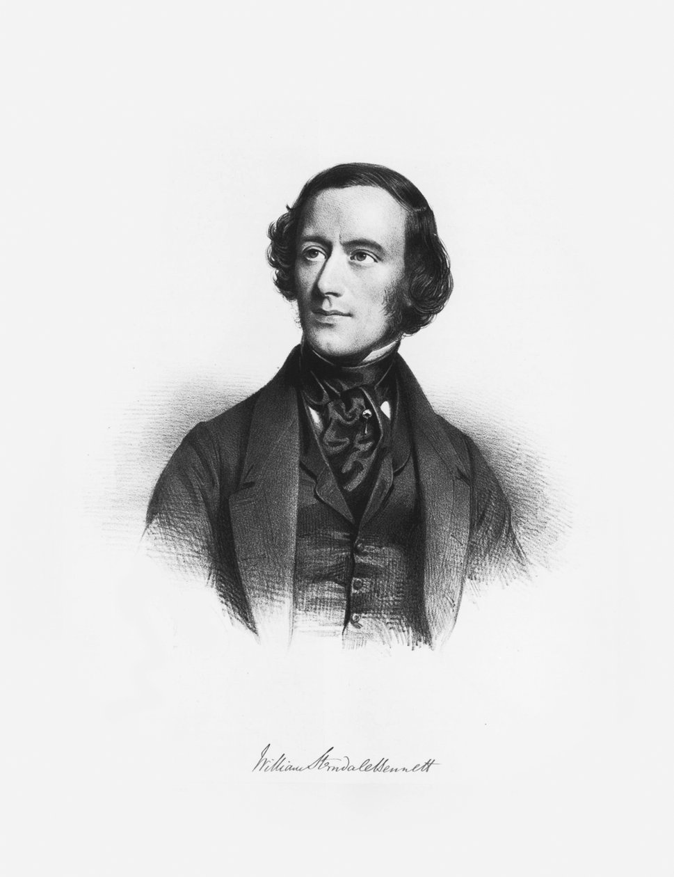 William Sterndale Bennett zeneszerző portréja 1816-1875. alkotó: Charles Louis Baugniet