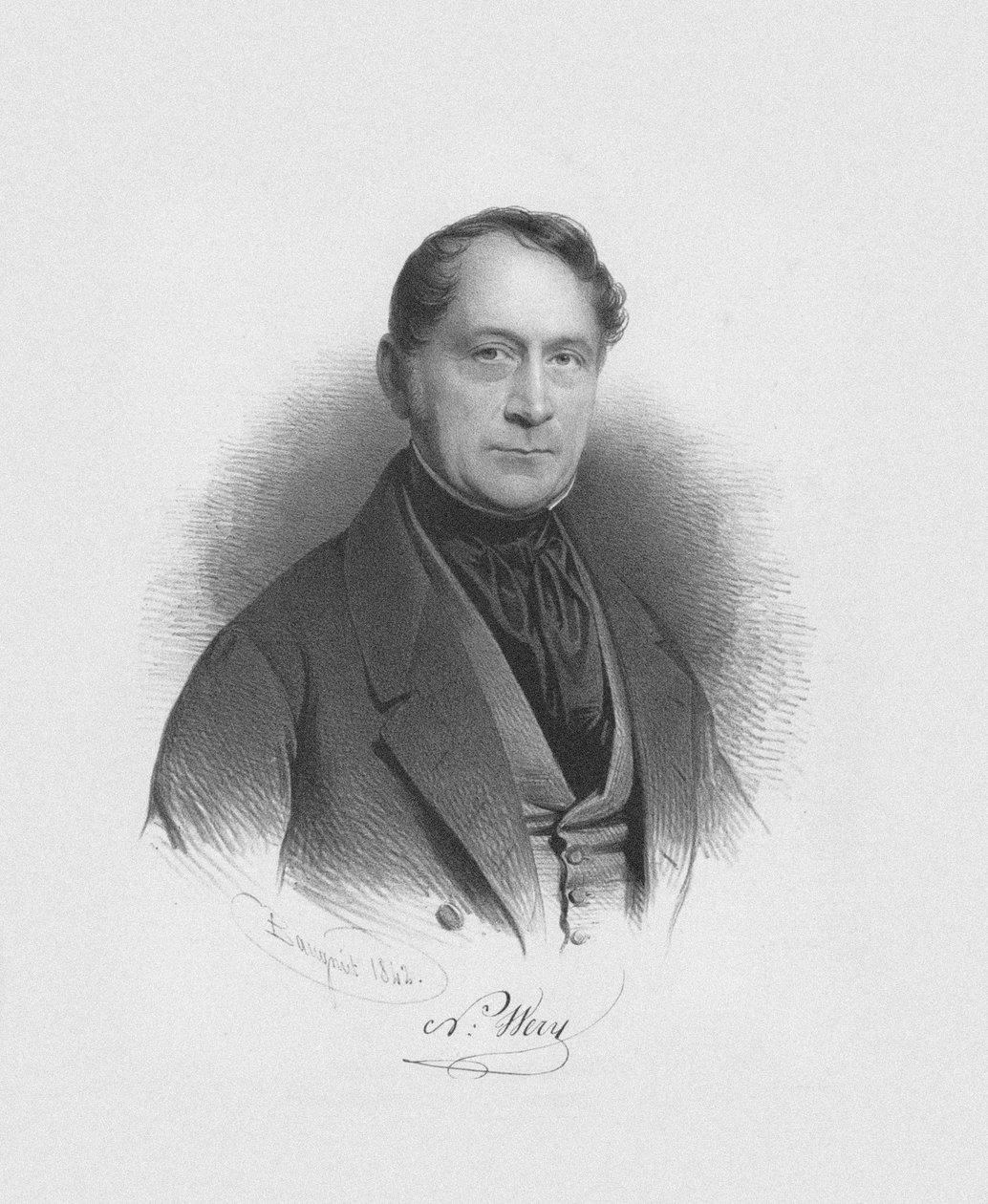 Nicolas-Lambert Wéry karmester és zeneszerző portréja 1789-1867, 1842. alkotó: Charles Louis Baugniet