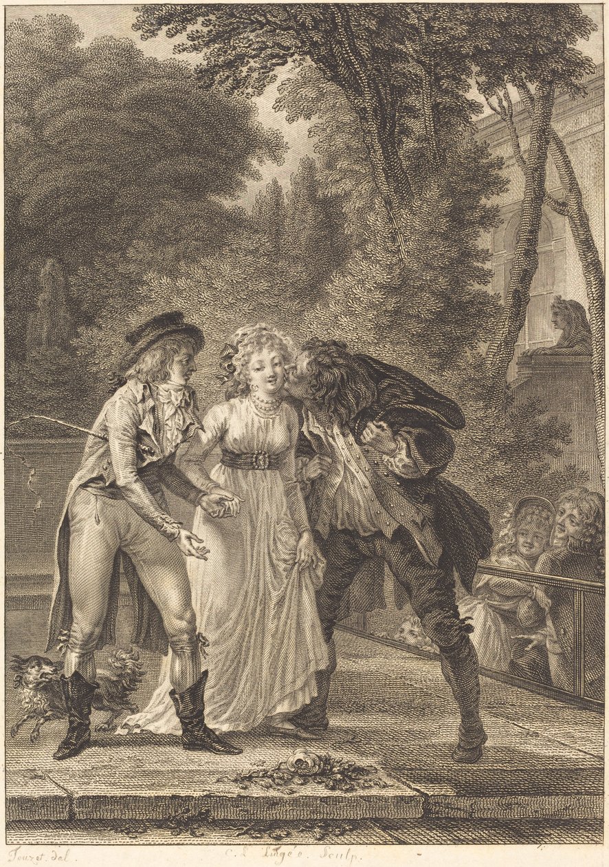 A csók visszatért: A csók visszatért alkotó: Charles Louis Lingée after Jacques Louis François Touzé