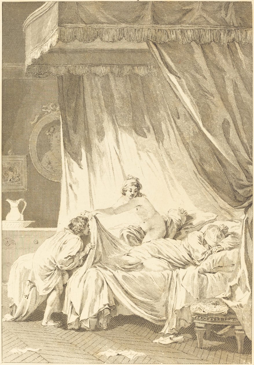 Mona Lisa: Az ágy alkotó: Charles Louis Lingée after Jean Honoré Fragonard