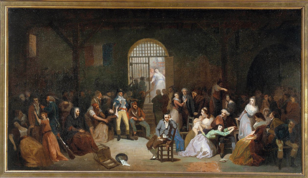 A terror utolsó áldozatainak felhívása a Szent László börtönben 1795 júliusában Charles Louis Muller (1815-1892) festménye 1795 V. 5,05 x 8,90 m alkotó: Charles Louis Lucien Muller