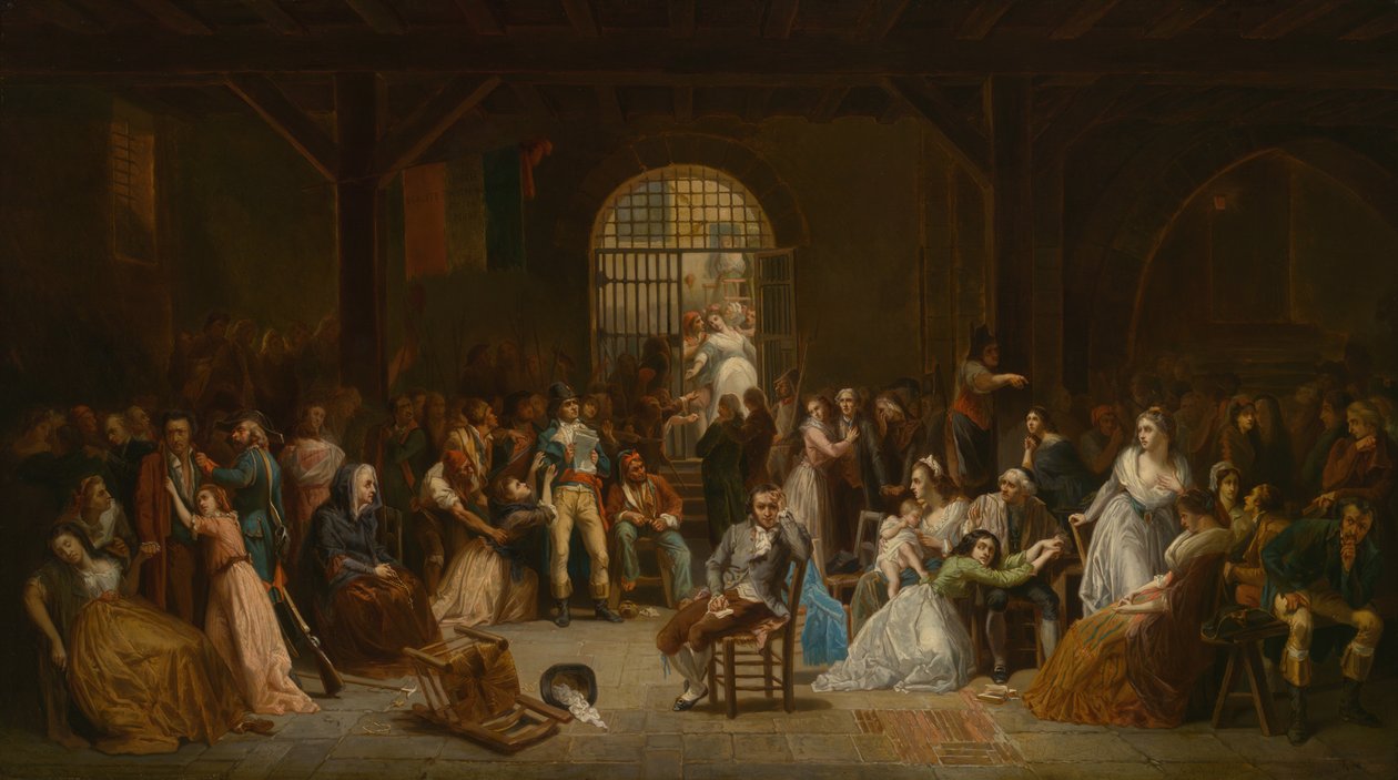A terror utolsó áldozatainak névsorsolása c. 1850. alkotó: Charles Louis Müller