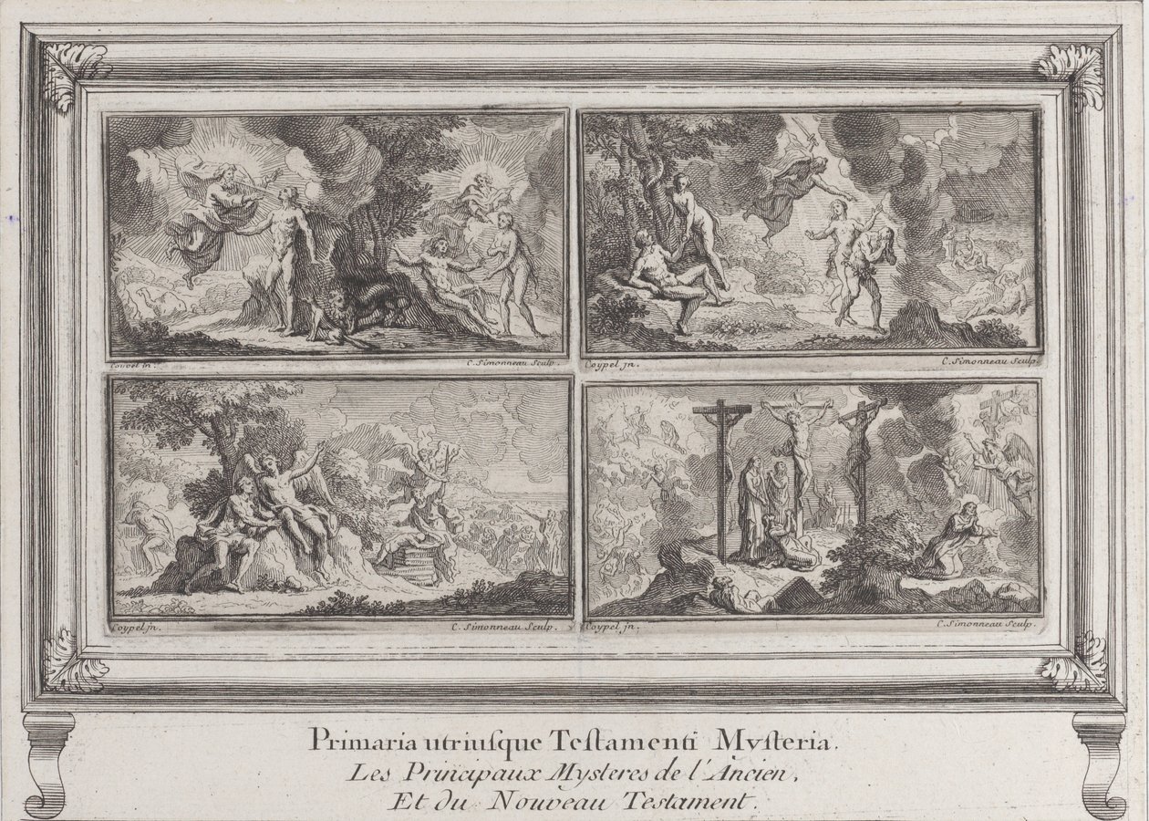 Négy bibliai jelenet: az Ó- és Újszövetség fő titkai Les principaux..., 1680-1728. alkotó: Charles Louis Simonneau