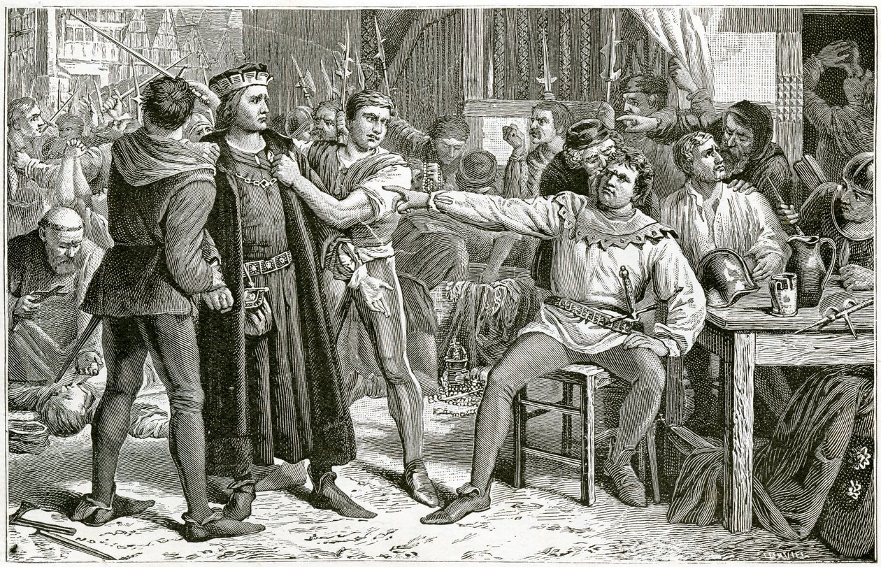 Lord Saye és Sele Jack Cade elé vitte, 1896-ban. alkotó: Charles Lucy