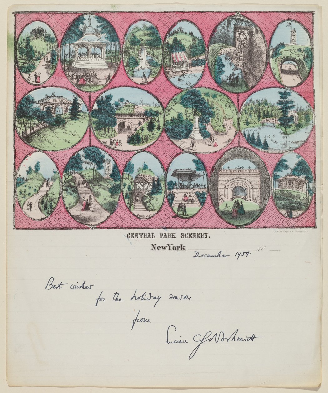 Central Park scenery (New York) alkotó: Charles Magnus