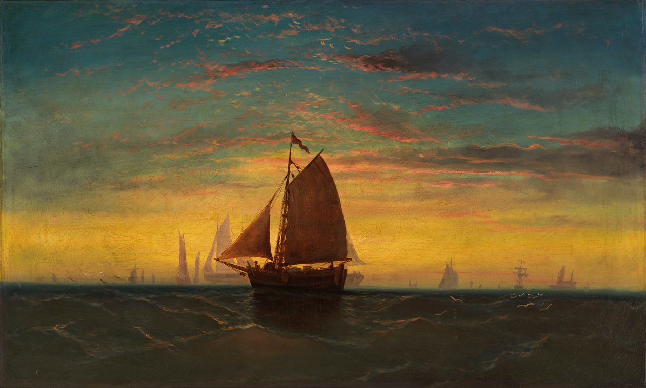 Boston Harbor, kb. 1860-1869. alkotó: Charles Manger