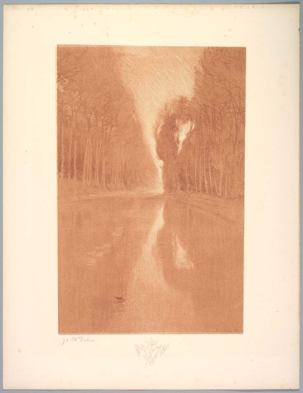 Tájak szvitje: Táj, 2. tábla, Jegyzet, Csillagvirágok, 1892-1893. alkotó: Charles Marie Dulac