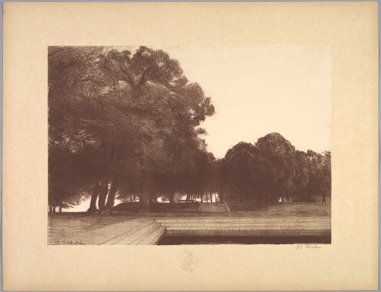 Tájak szvitje: Táj, 7. tábla, Jegyzet, Pipacsok, 1892-1893. alkotó: Charles Marie Dulac