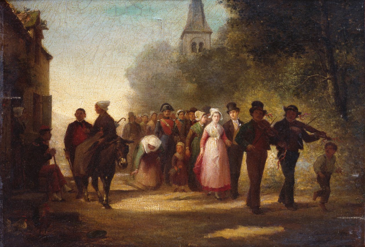 A falusi házasság, 1872 alkotó: Charles Marie Lhuillier