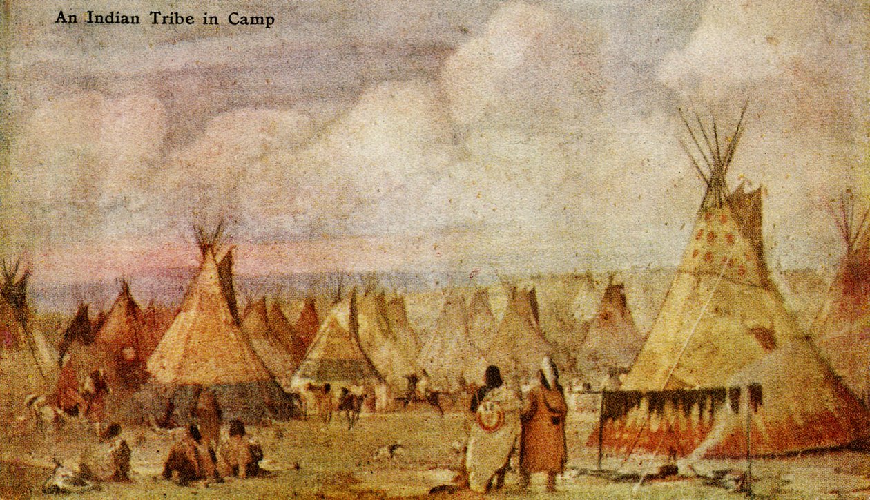 Egy indián tábor alkotó: Charles Marion Russell