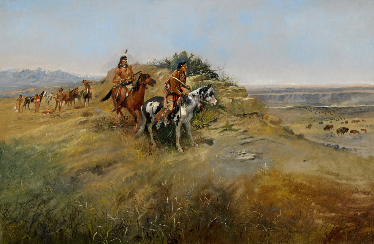 Bivalyvadászat, 1891 alkotó: Charles Marion Russell
