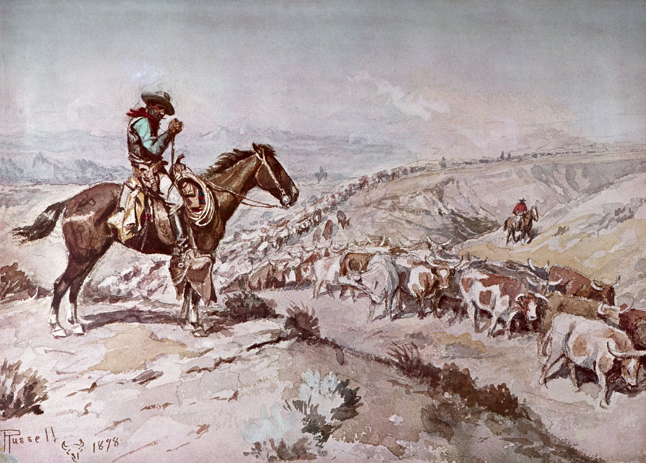Szarvasmarha meghajtó alkotó: Charles Marion Russell