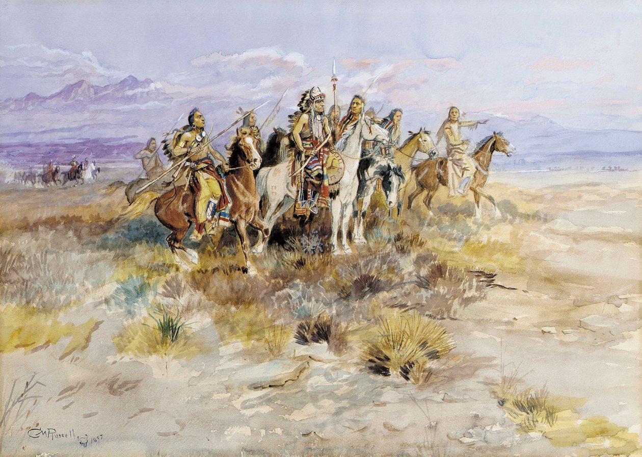Indiai cserkészpárt, 1897 alkotó: Charles Marion Russell