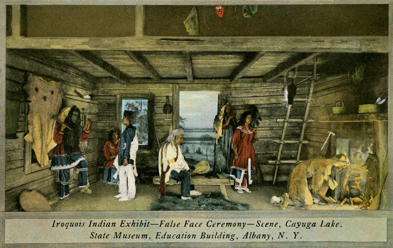 Irokéz indián kiállítás, Állami Múzeum, Albany alkotó: Charles Marion Russell